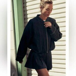 ZARA Z1975 BALLOON DENIM BOMBER JACKET